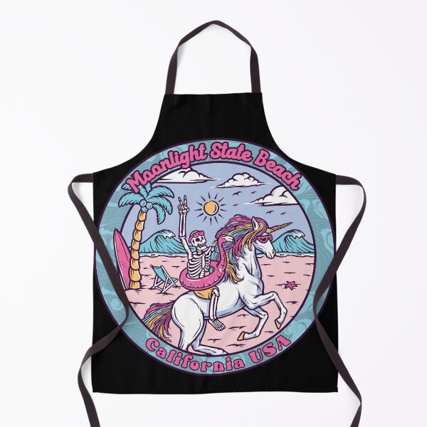 Item preview, Moonlight State Beach Skeleton Unicorn designed and sold by LanikaiBeach.