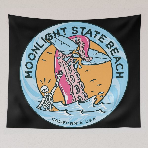 Item preview, Moonlight State Beach Tentacle Surfboard  designed and sold by LanikaiBeach.