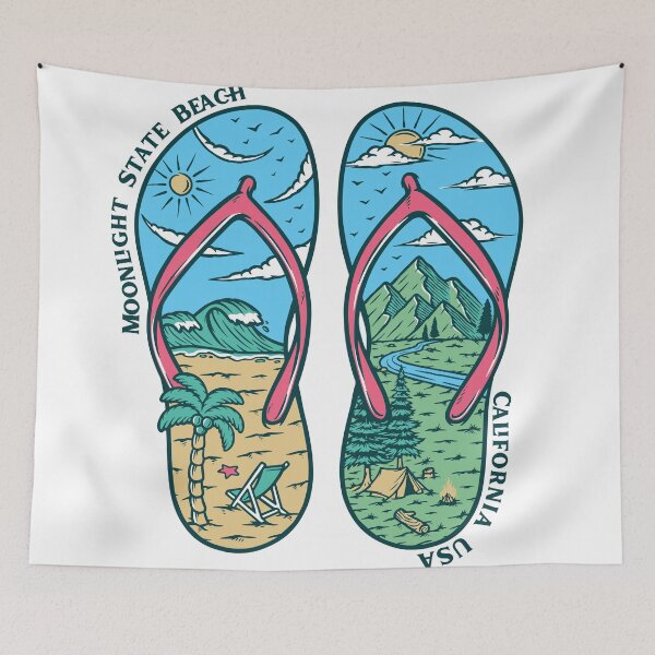 Item preview, Moonlight State Beach Sandals designed and sold by LanikaiBeach.