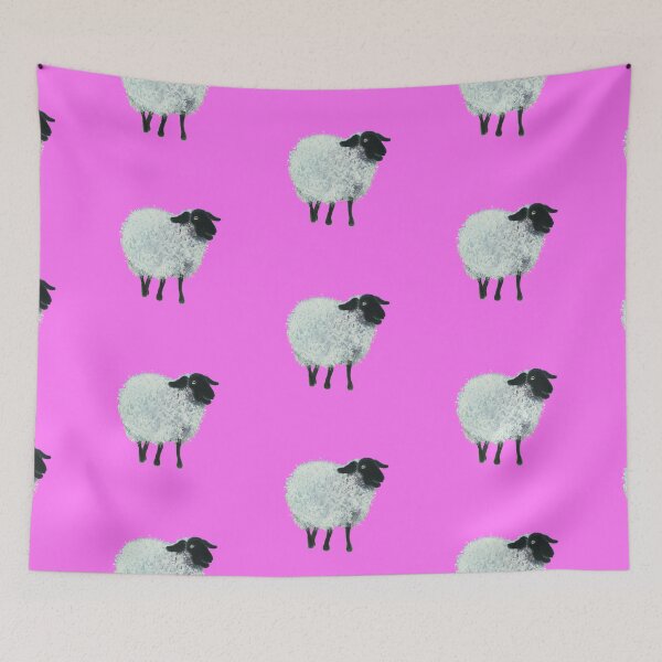 Item preview, Suffolk sheep on pink designed and sold by MatsonArtDesign.