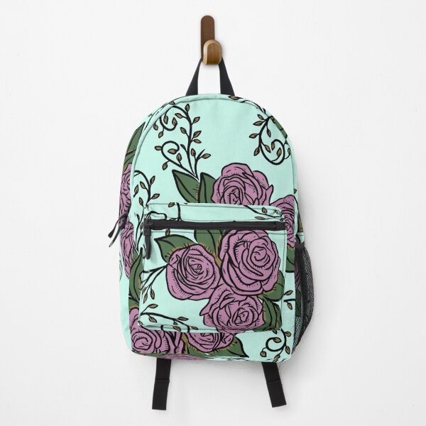 Item preview, Vintage Pink Rose Floral Pattern On Mint Green designed and sold by GraphicsClub.