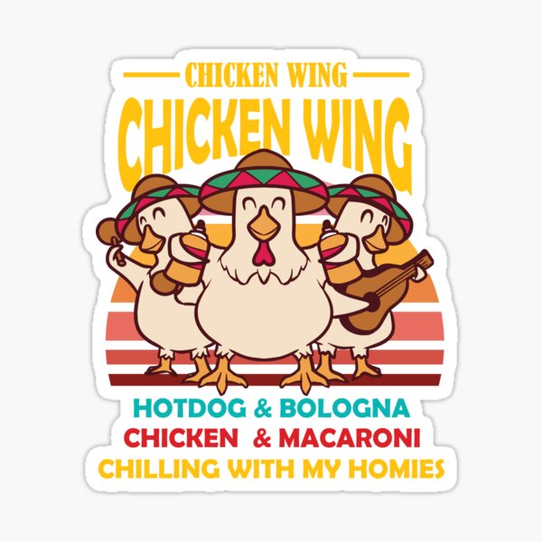 "Chicken Wing Chicken Wing Song Lyric Thanksgiving Day" Sticker for