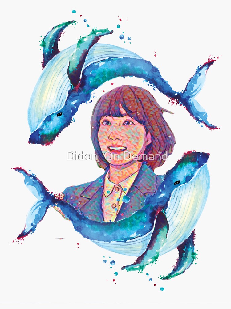 "extraordinary attorney woo with whales design" Sticker for Sale by
