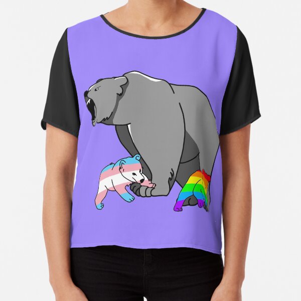 Mama/Papa Bear LGBT Pride Chiffon Top
