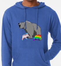 Mama / Papa Bär LGBT Pride Leichter Hoodie