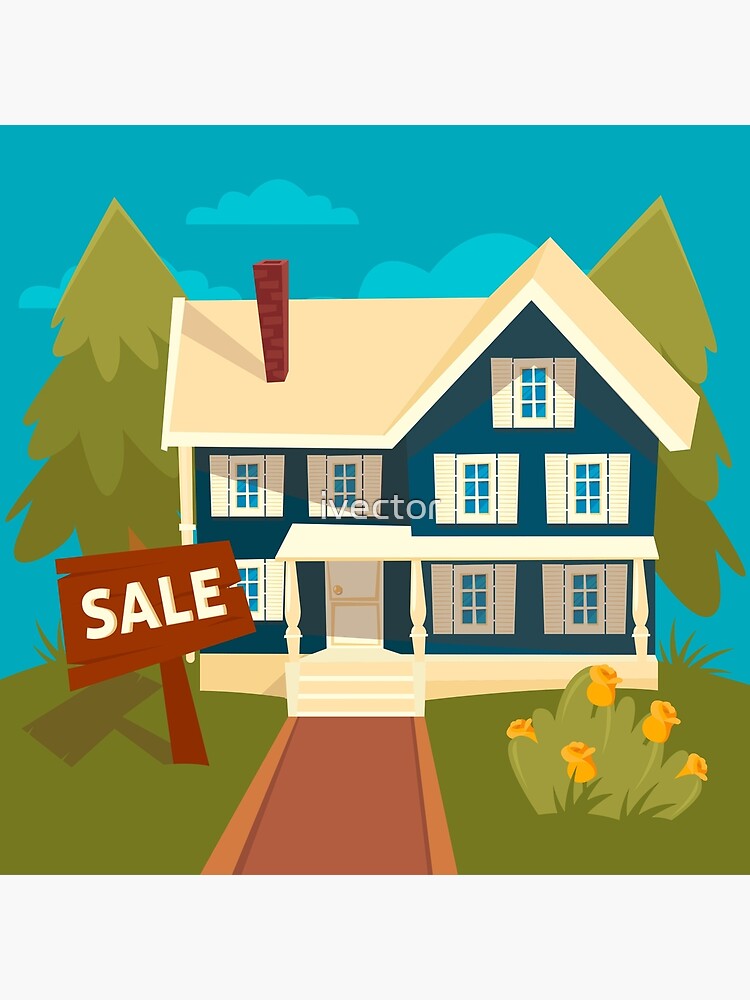 "Real Estate Banner. House for Sale" Poster by ivector Redbubble