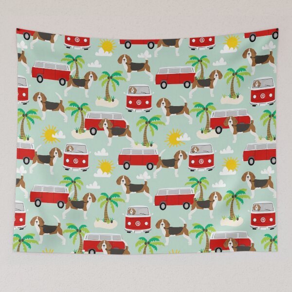 Item preview, Beagle dog pattern summer beach portrait pattern cute gifts for dog lover dog breeds by PetFriendly designed and sold by PetFriendly.