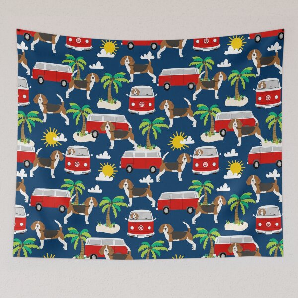Item preview, Beagle dog pattern summer beach portrait pattern cute gifts for dog lover dog breeds by PetFriendly designed and sold by PetFriendly.