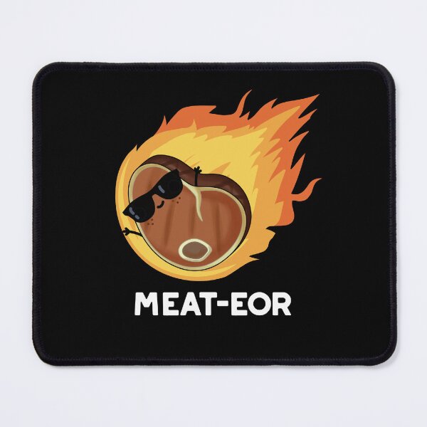 Item preview, Meat-eor Funny Steak Puns (Dark BG) designed and sold by punnybone.
