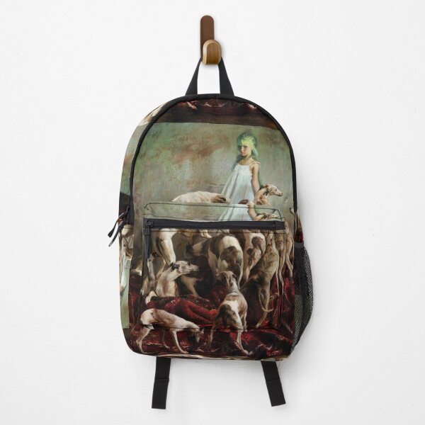 Item preview, Little Woman Surrounded by Dogs designed and sold by LuisBauer10.