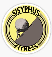 Sisyphus Fitness (grey) Sticker