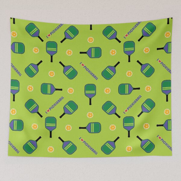 Item preview, New! I <3 Pickleball on vivid green designed and sold by EvieWoj.