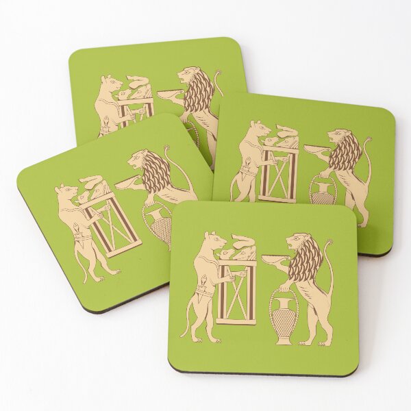 Item preview, Lion and lioness with sacrifices designed and sold by Dingir ENKI.