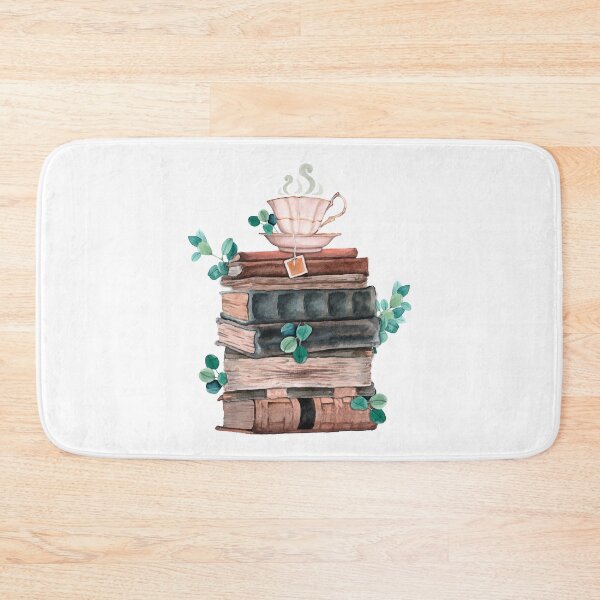 Item preview, Bookstack with Green Leaves and Cup designed and sold by Pavnud.