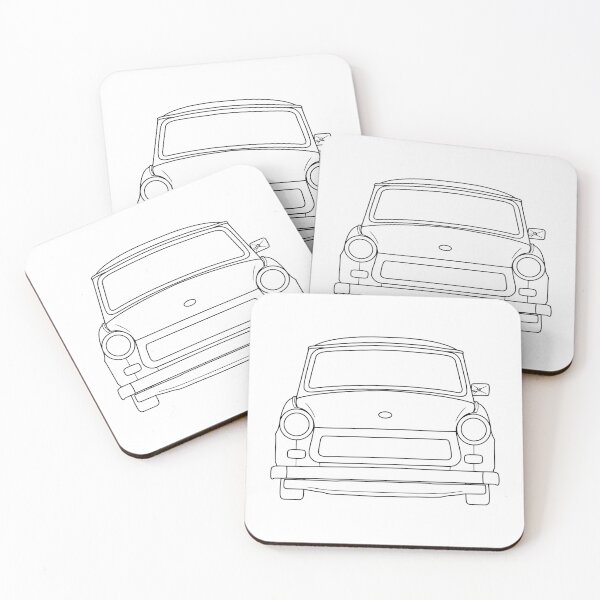 Item preview, Trabant 601 front black lines designed and sold by EdimDesign.