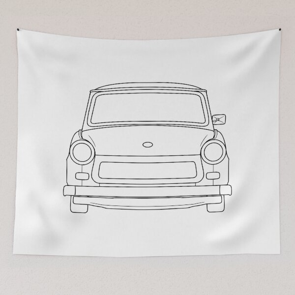Item preview, Trabant 601 front black lines designed and sold by EdimDesign.