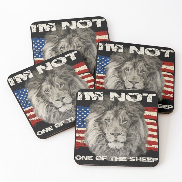 Item preview, I'm Not One of the Sheep T-shirt, Political Tee Shirt, American Pride Shirt, American Flag, Lion Head, Constitution, 2nd Amendment, America designed and sold by SassyFavorites.