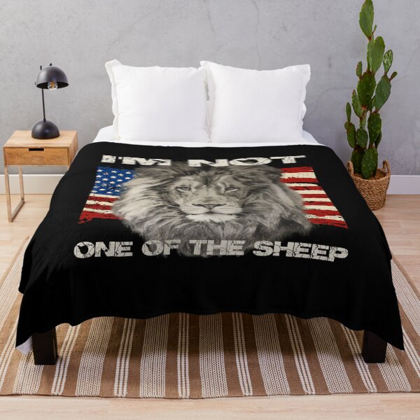 Item preview, I'm Not One of the Sheep T-shirt, Political Tee Shirt, American Pride Shirt, American Flag, Lion Head, Constitution, 2nd Amendment, America designed and sold by SassyFavorites.