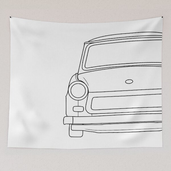 Item preview, Trabant 601 front black lines designed and sold by EdimDesign.