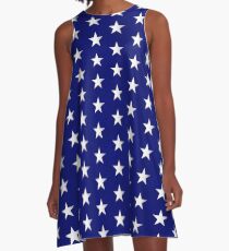 Vestido acampanado Patrón de estrellas de la bandera americana