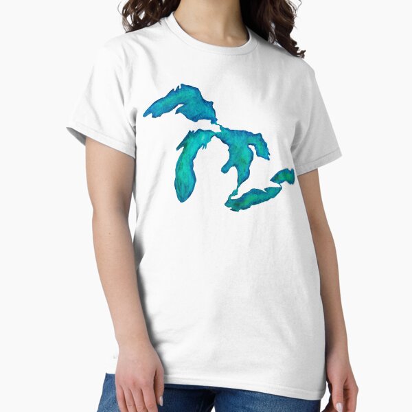 Vista previa del artículo con la obra «Acuarela Great Lakes», diseñado y vendido por GreatLakesLocal.