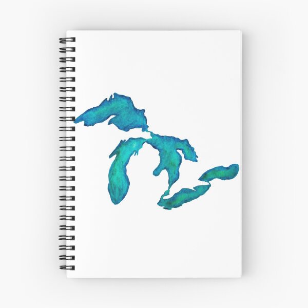 Item preview, watercolor Great Lakes designed and sold by GreatLakesLocal.