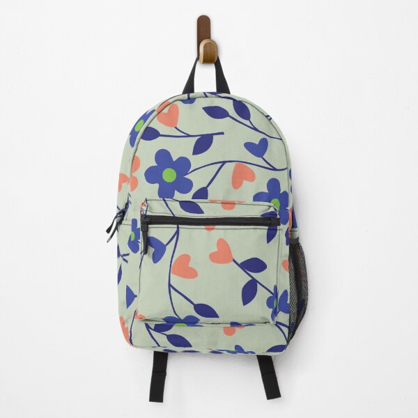 Item preview, Retro Blue Grey Floral designed and sold by risingrocket.