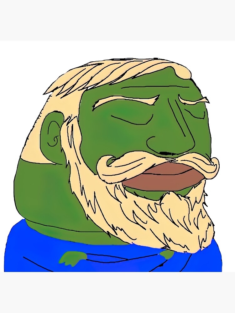 Wojak Pepe Giga Chad Meme Template Photographic Print for Sale by  Pixel-Turtle