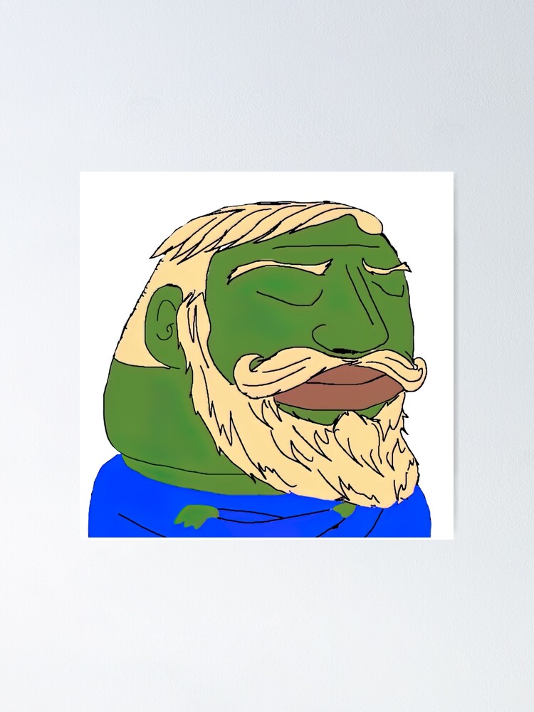 "Wojak Pepe Giga Chad Meme Template" Poster for Sale by PixelTurtle