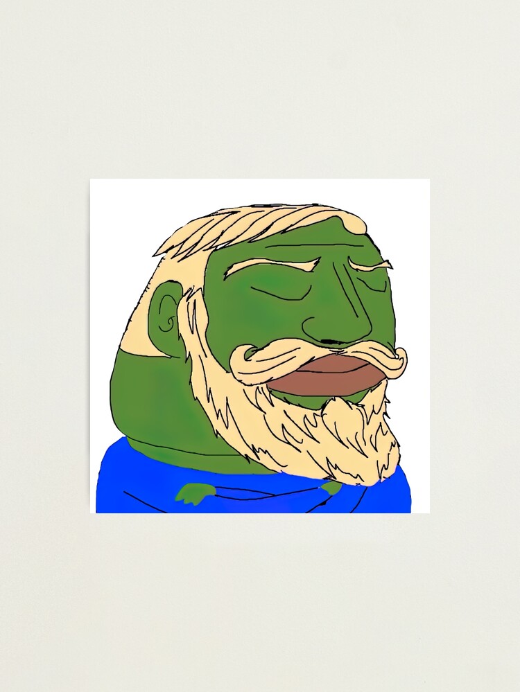 Wojak Pepe Giga Chad Meme Template Photographic Print for Sale by  Pixel-Turtle
