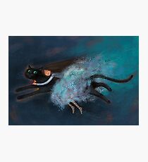 Flying on my cat Photographic Print