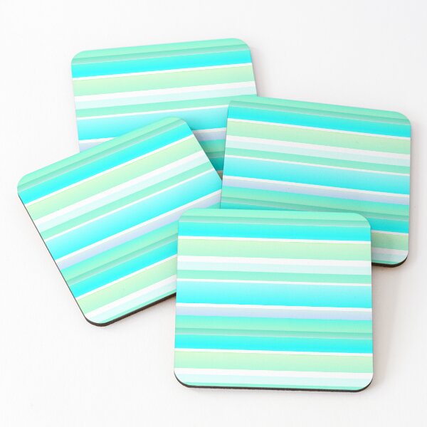 Item preview, seafoam green color striped designed and sold by lausn.
