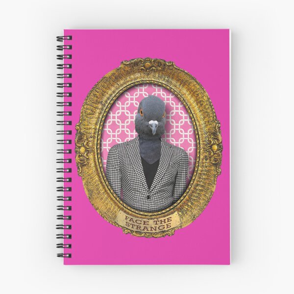 Item preview, Pink Pigeon Lady in Vintage Frame designed and sold by FaceTheStrange.