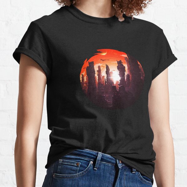 Space city on the edge of the universe Classic T-Shirt