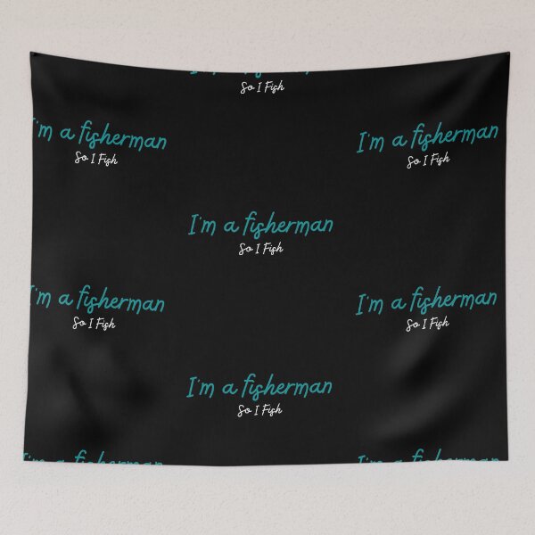 Item preview, I am a fisherman so i fish fly bass fishing outdoors blue wording designed and sold by Yakisha Gates.