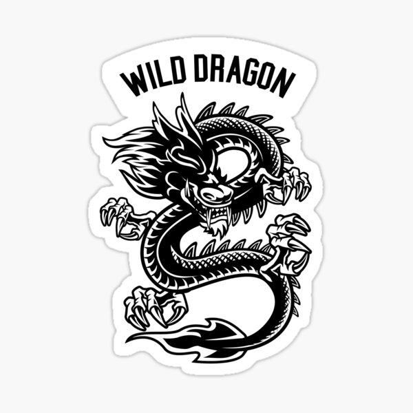 "1462 Wild Dragon" Sticker for Sale by UtaKagawa Redbubble