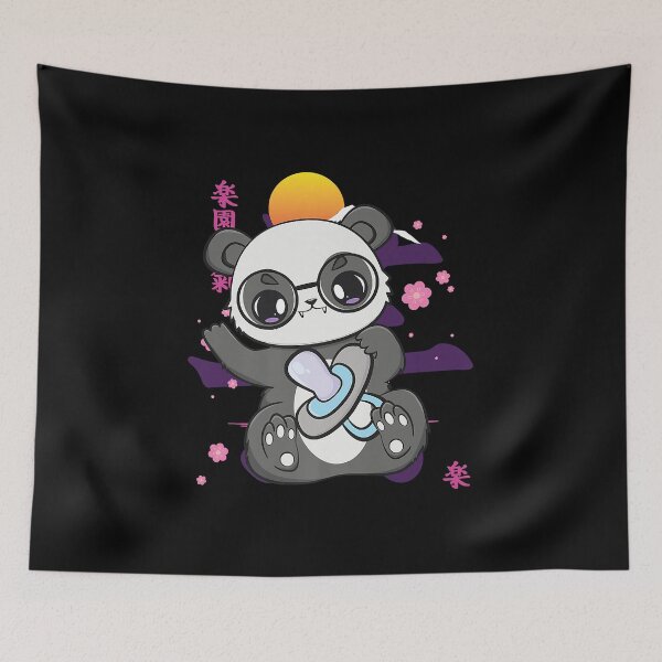 Item preview, Chinese panda with soother and kawaii bear for otaku designed and sold by DanielPenington.