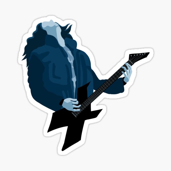 eddie munson playing guitar Sticker for Sale by CallistoVapor