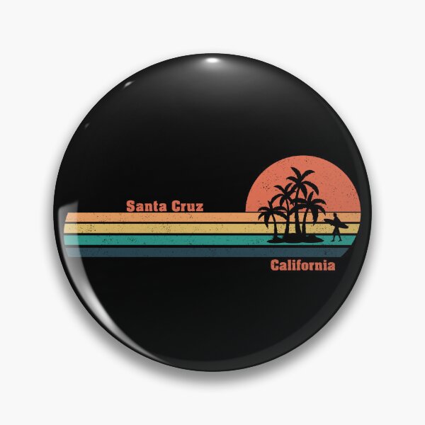 Item preview, California Surfing Sante Cruz Vintage Grunge Texture Sunset designed and sold by RaybenMedia.