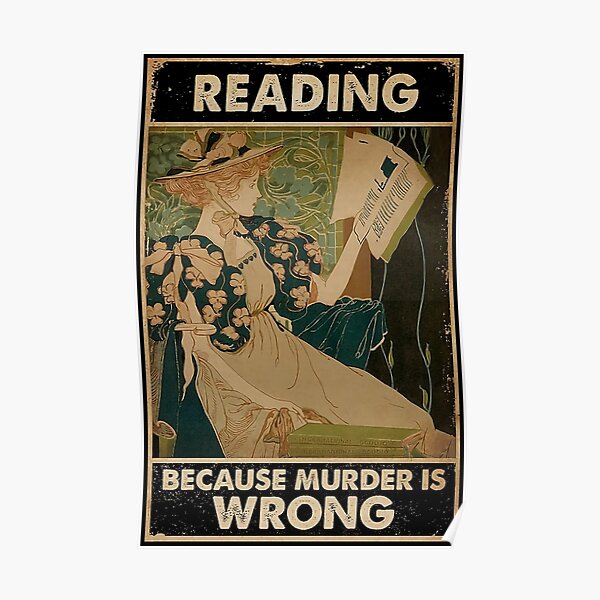 Retro-Lesung, weil Mord vertikales Plakat falsch ist Poster