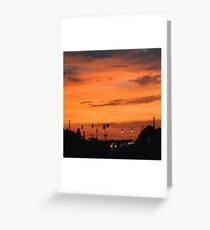 American Suburb Greeting Card