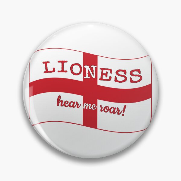 Item preview, Wavy England Flag Lioness Hear Me Roar Female Football Design designed and sold by TrulyEpoque.