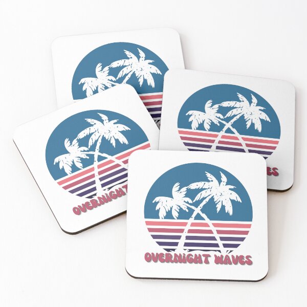 Item preview, Overnight Waves- Vintage Tropical Sunset - BEACH LOVE - Sunset Chaser designed and sold by Sun Sand & Sea Art.