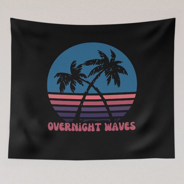 Item preview, Overnight Waves- Vintage Tropical Sunset - BEACH LOVE - Sunset Chaser designed and sold by Sun Sand & Sea Art.