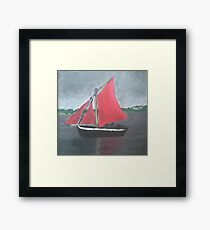 Galway Hooker Painting Framed Print