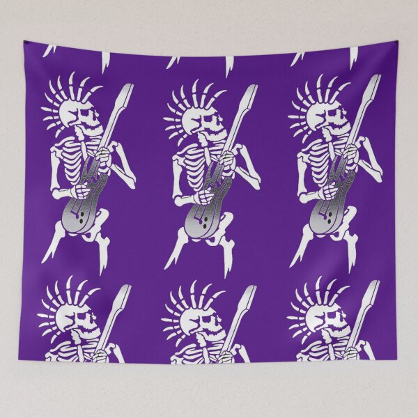 Item preview, funky skeleton - Guitar rock goth skull biker play music designed and sold by AdesignTEE.