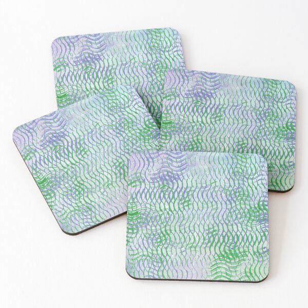 Item preview, Abstract green and purple waves designed and sold by Fashion through the ages.