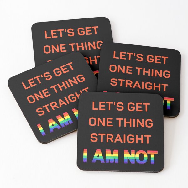 Item preview, Let's Get One Thing Straight I Am Not Red Letters Gay Joke For Pride Month In Black designed and sold by LuckyKermit.