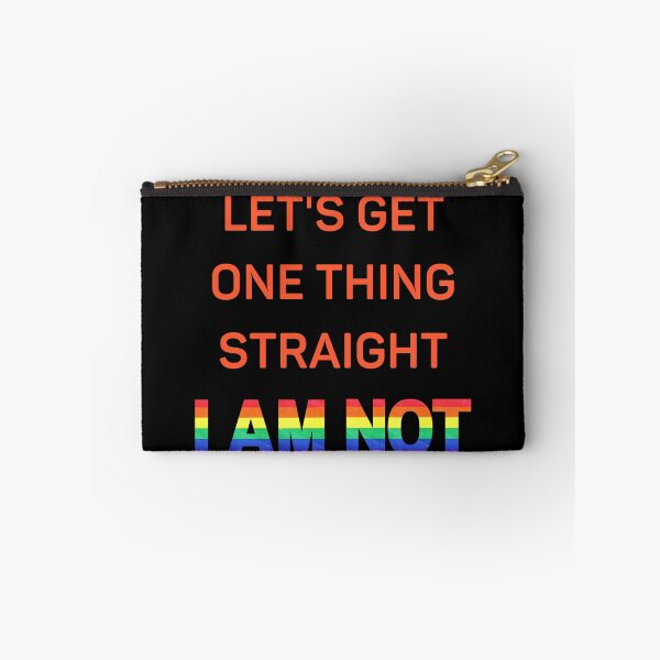 Item preview, Let's Get One Thing Straight I Am Not Red Letters Gay Joke For Pride Month In Black designed and sold by LuckyKermit.