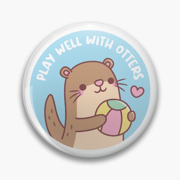 Item preview, Cute Little Otter Play Well With Otters Pun designed and sold by rustydoodle.